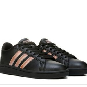 adidas black and rose gold sneakers